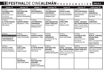 grilla 13 festival de cine aleman de Buenos Aires