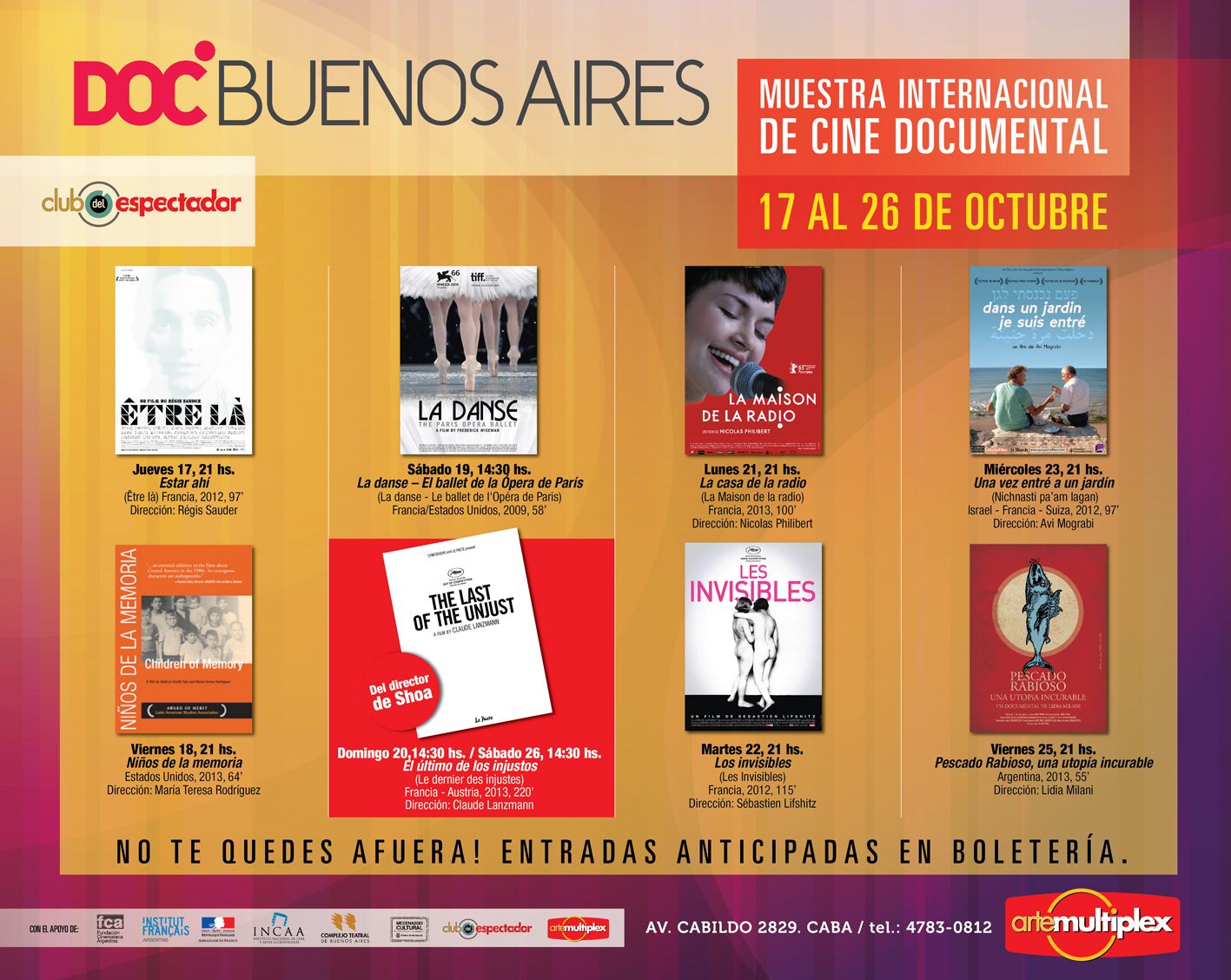 Actividades Especiales DOC Buenos Aires 2013